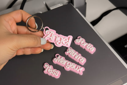 BARBIE-THEME NAME TAG