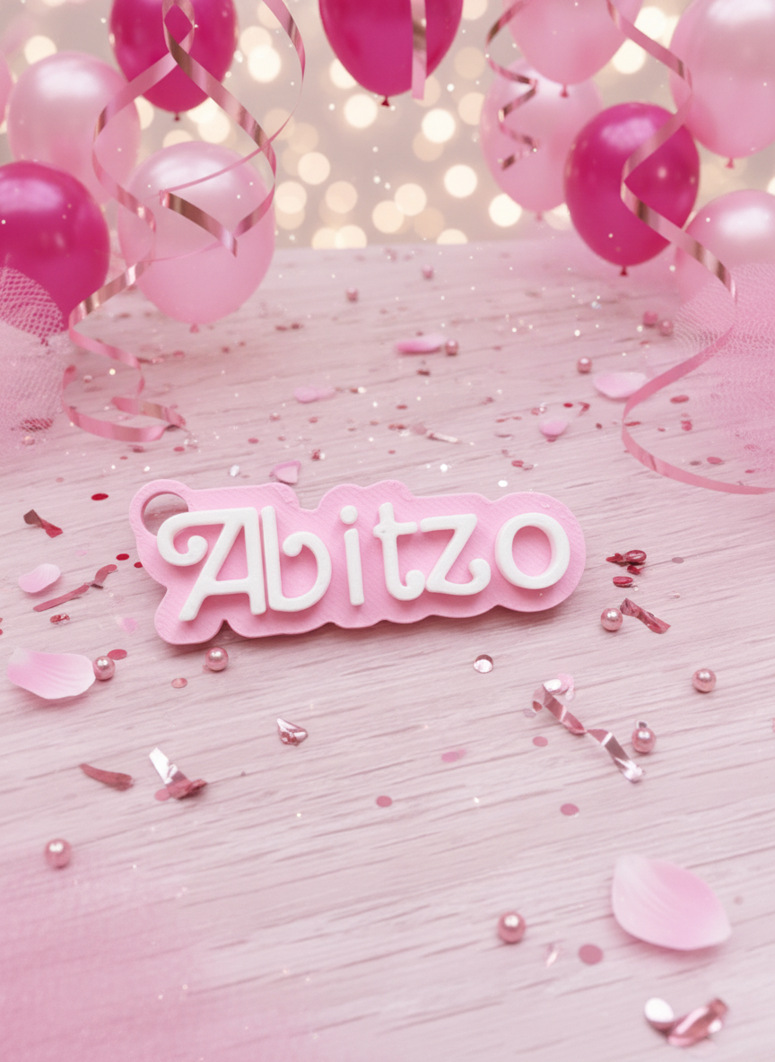 BARBIE-THEME NAME TAG