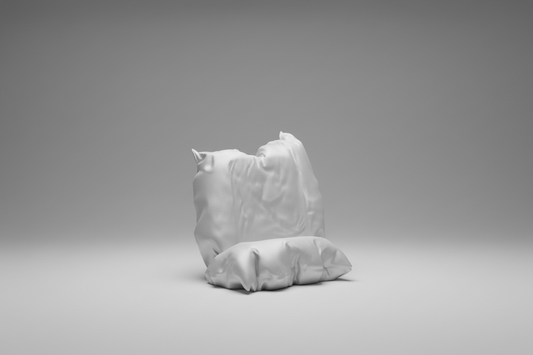 White pillows on a gray background